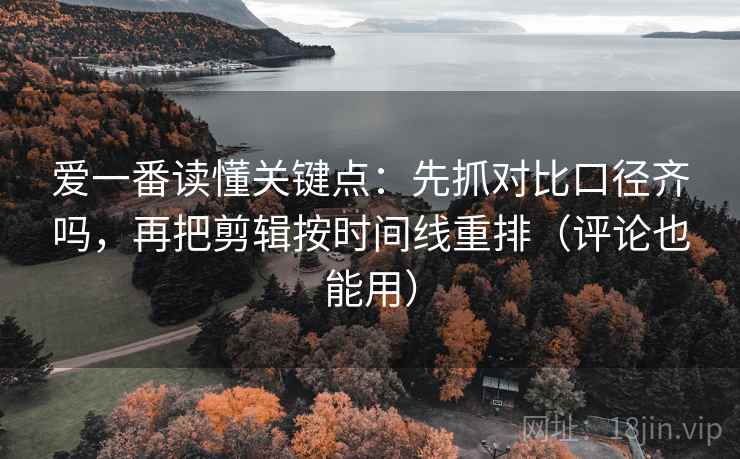 爱一番读懂关键点：先抓对比口径齐吗，再把剪辑按时间线重排（评论也能用）